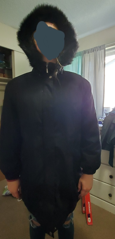 Womens black winter coat